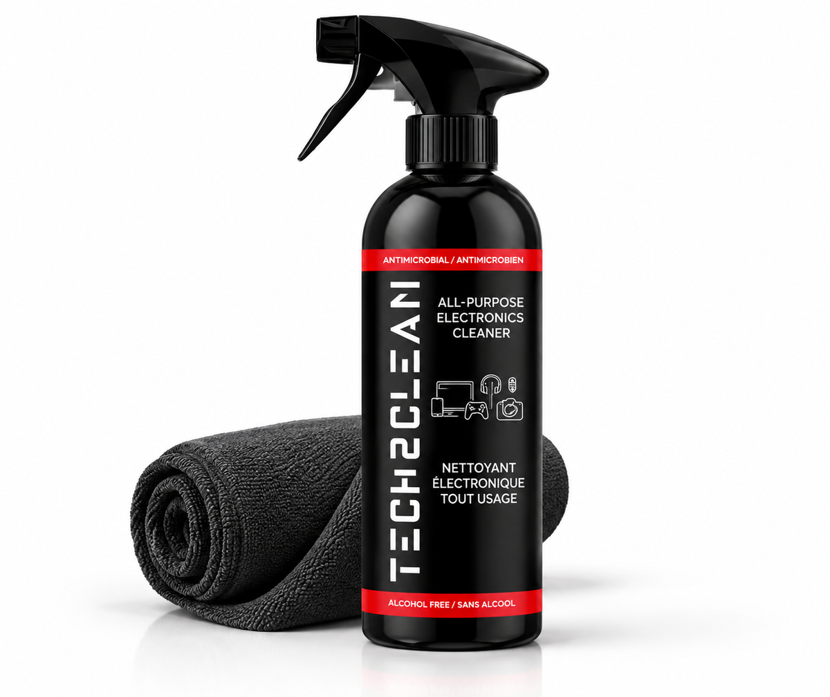 PRO Electronics Cleaner – 250 mL + XL Cloth - TECH2CLEAN