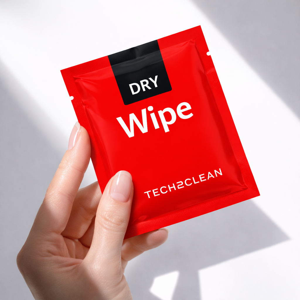 TECH WIPES - CLEANING SYSTEM (12x WET I 12x DRY) 24pk. - TECH2CLEAN