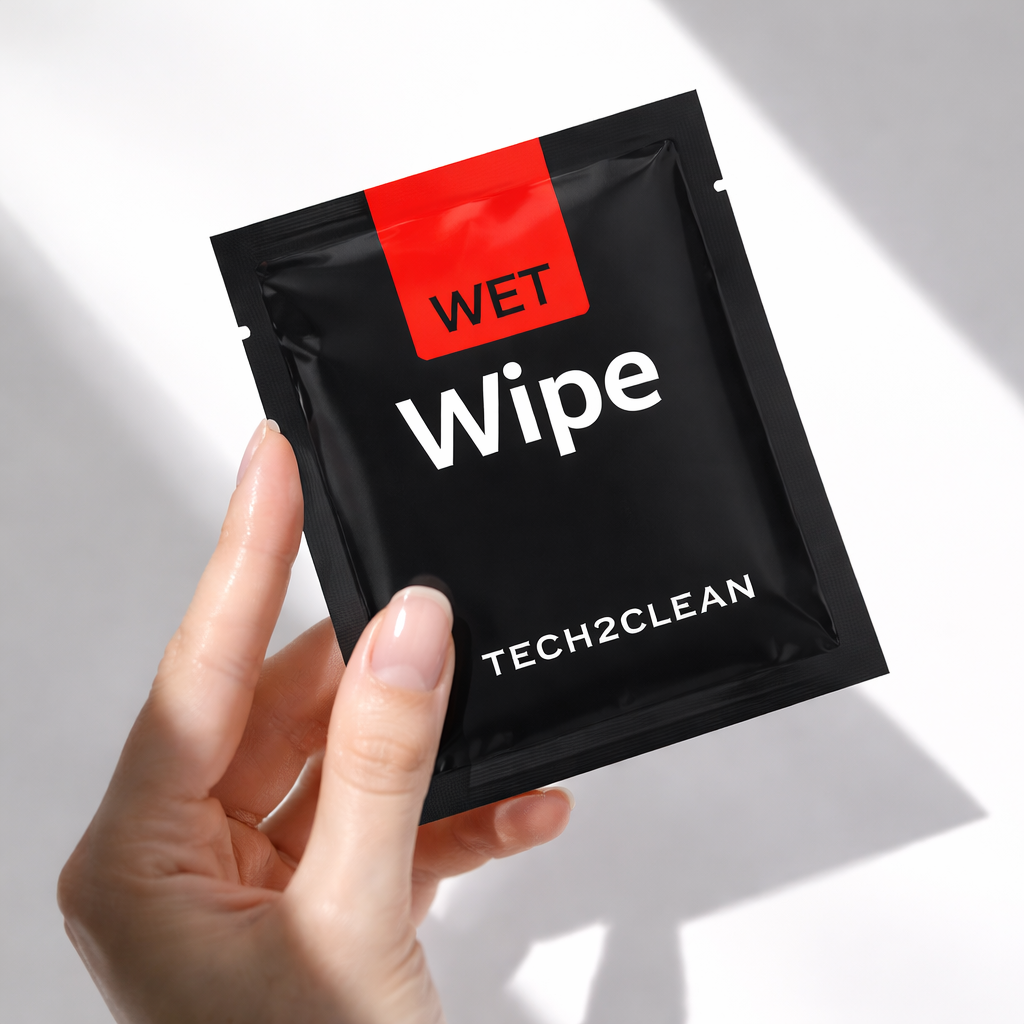 TECH WIPES - CLEANING SYSTEM (12x WET I 12x DRY) 24pk. - TECH2CLEAN