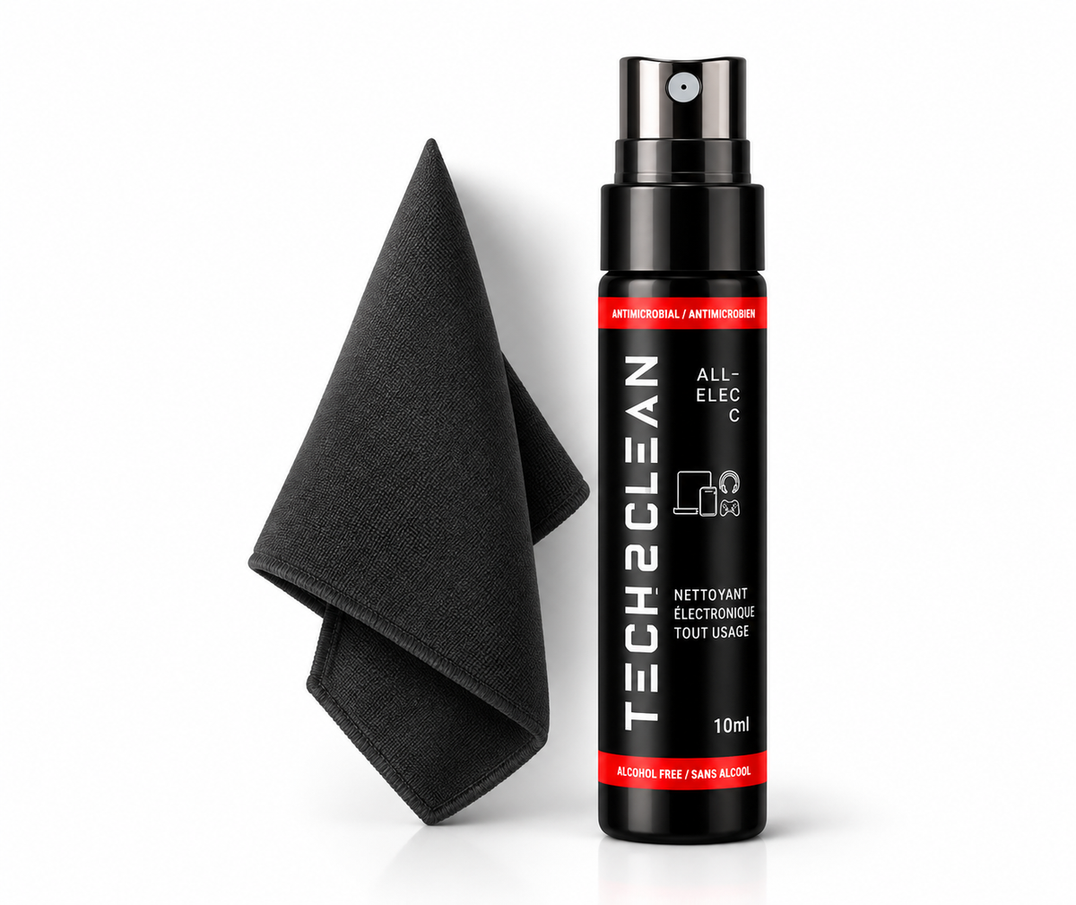 Grab-N-Go Pocket Electronics Cleaner – 10 mL + Cloth - TECH2CLEAN